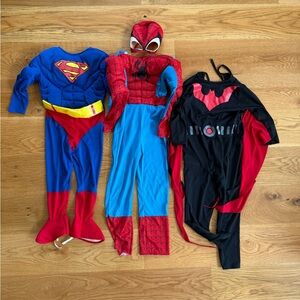 Superhero Kids Costume bundle - spider-Man, Superman, Batman